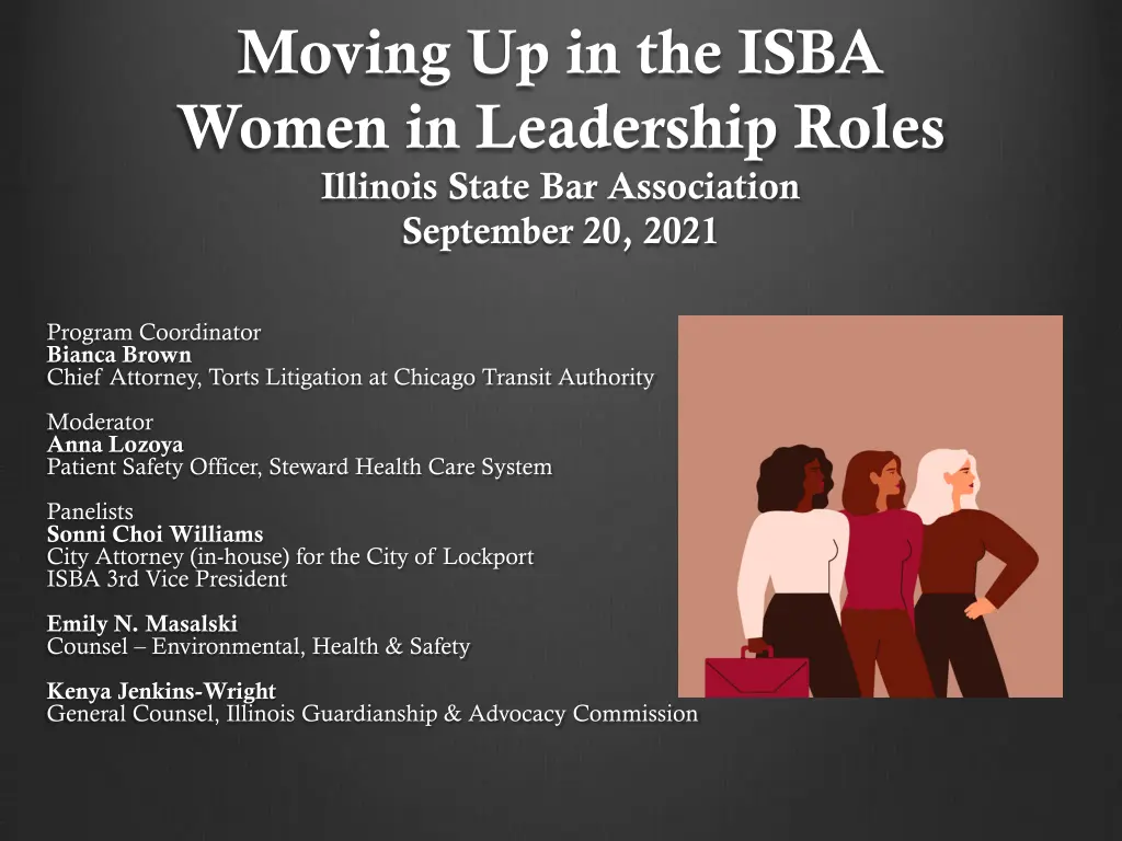 moving up in the isba women in leadership roles n.w