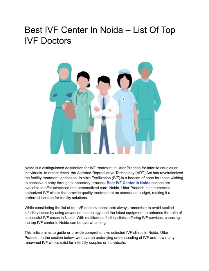 best ivf center in noida list of top ivf doctors n.w