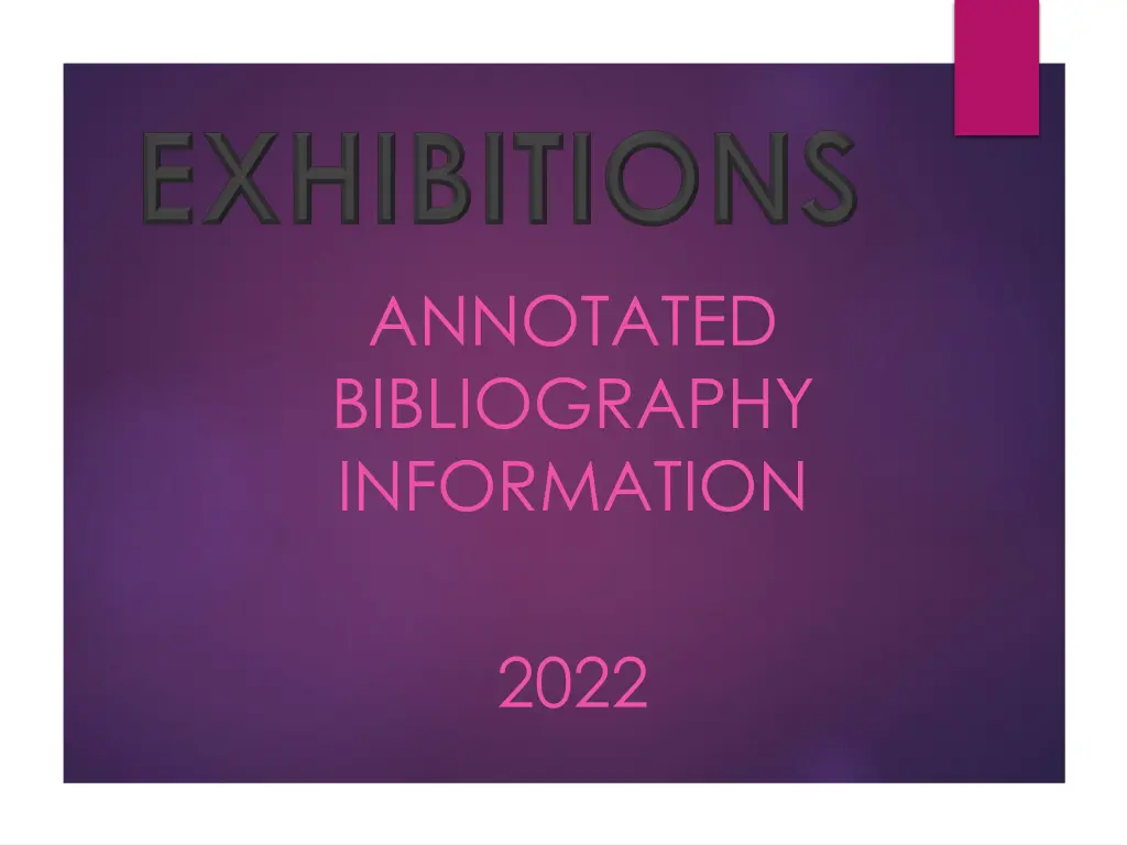 annotated bibliography information n.w