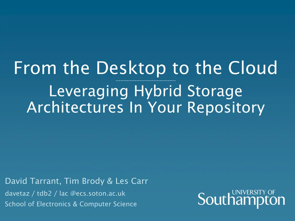 from the desktop to the cloud leveraging hybrid n.w