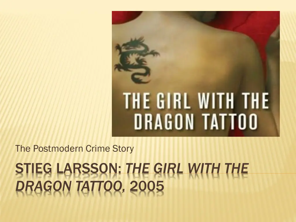 the postmodern crime story n.w