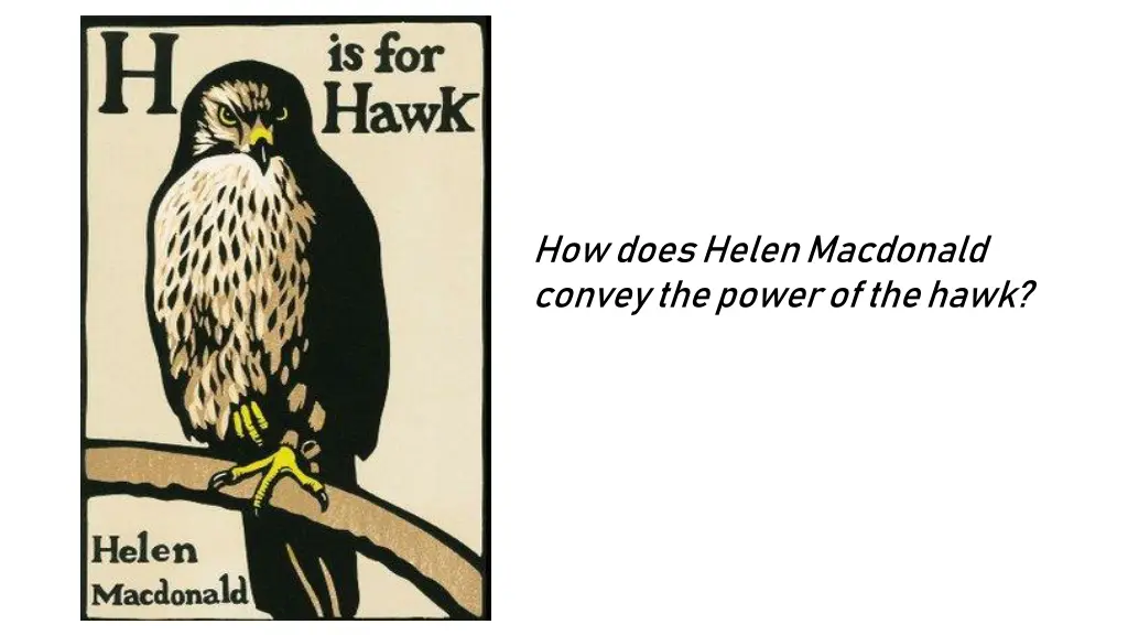 how does helen macdonald convey the power n.w
