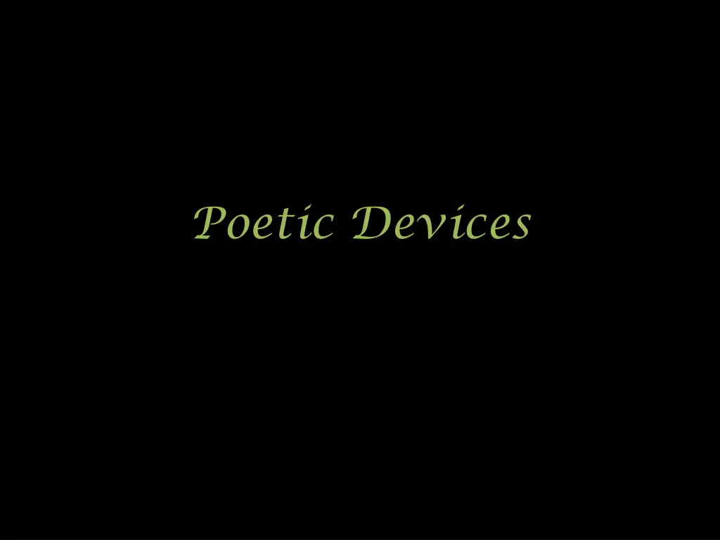 poetic devices n.w