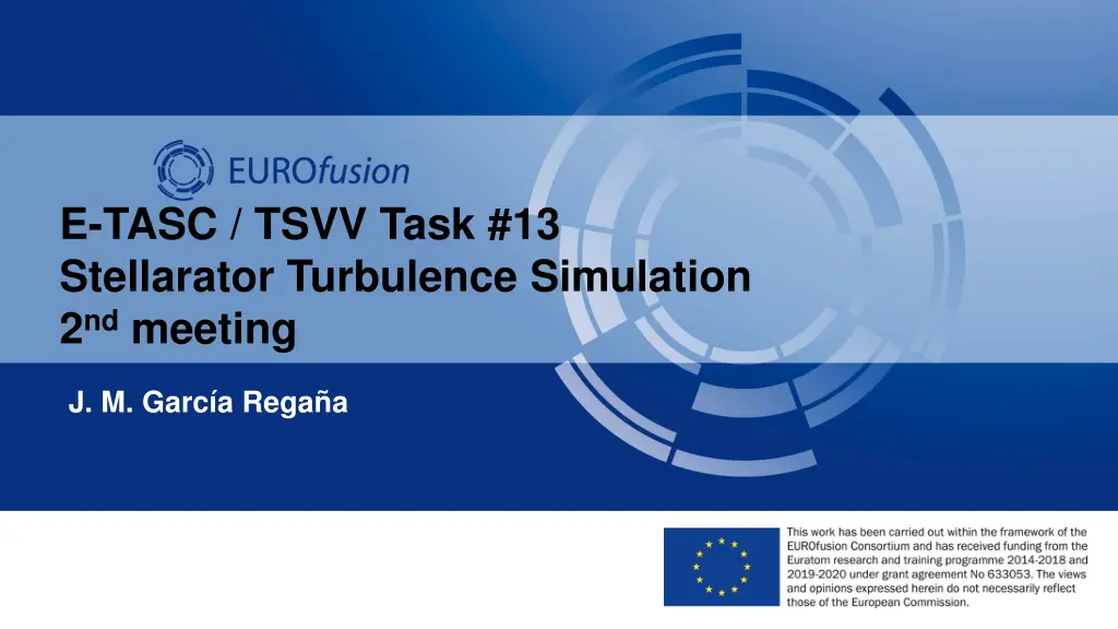 e tasc tsvv task 13 stellarator turbulence n.w