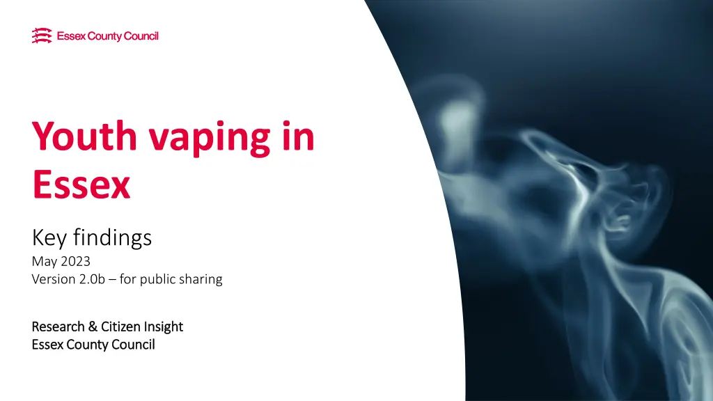 youth vaping in essex n.w