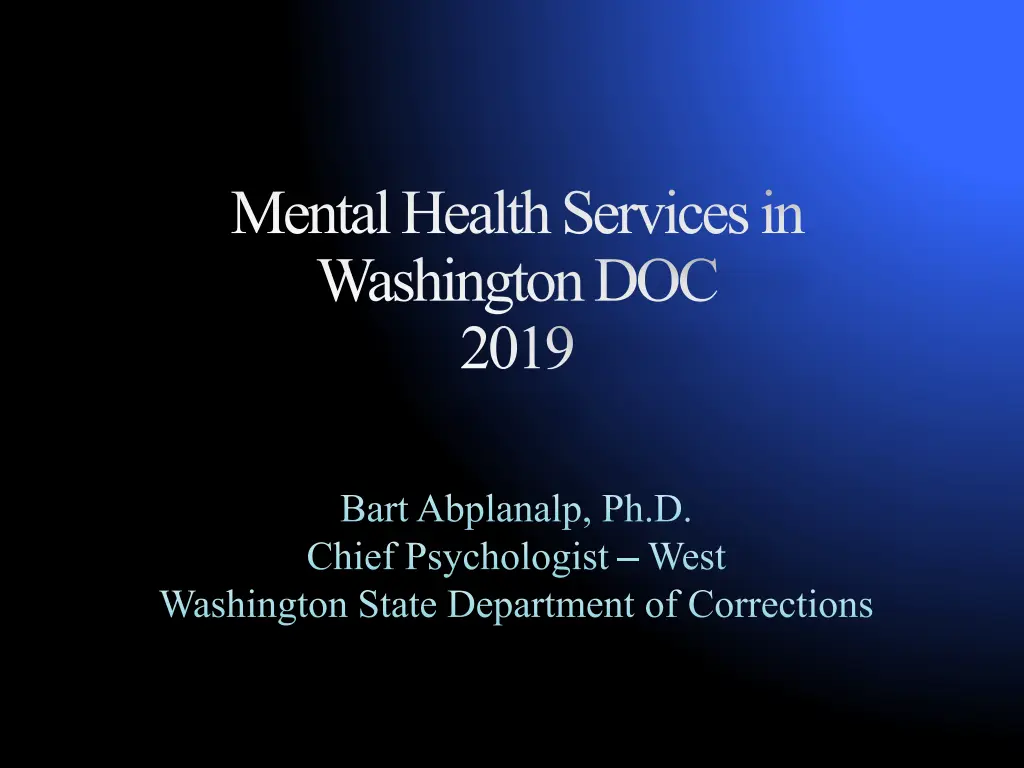 mental health services in washington doc 2019 n.w