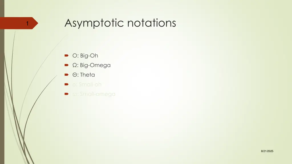 asymptotic notations n.w