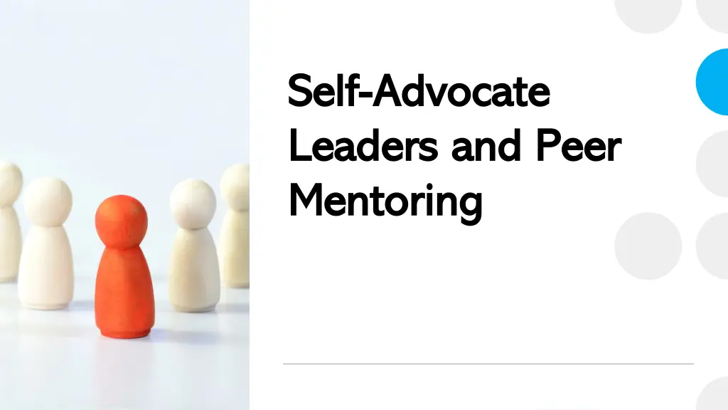 self self advocate advocate leaders and peer n.w