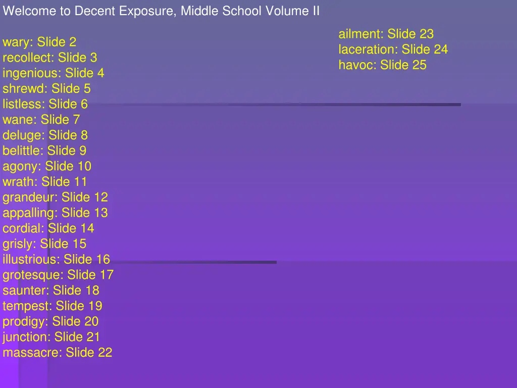 welcome to decent exposure middle school volume ii n.w
