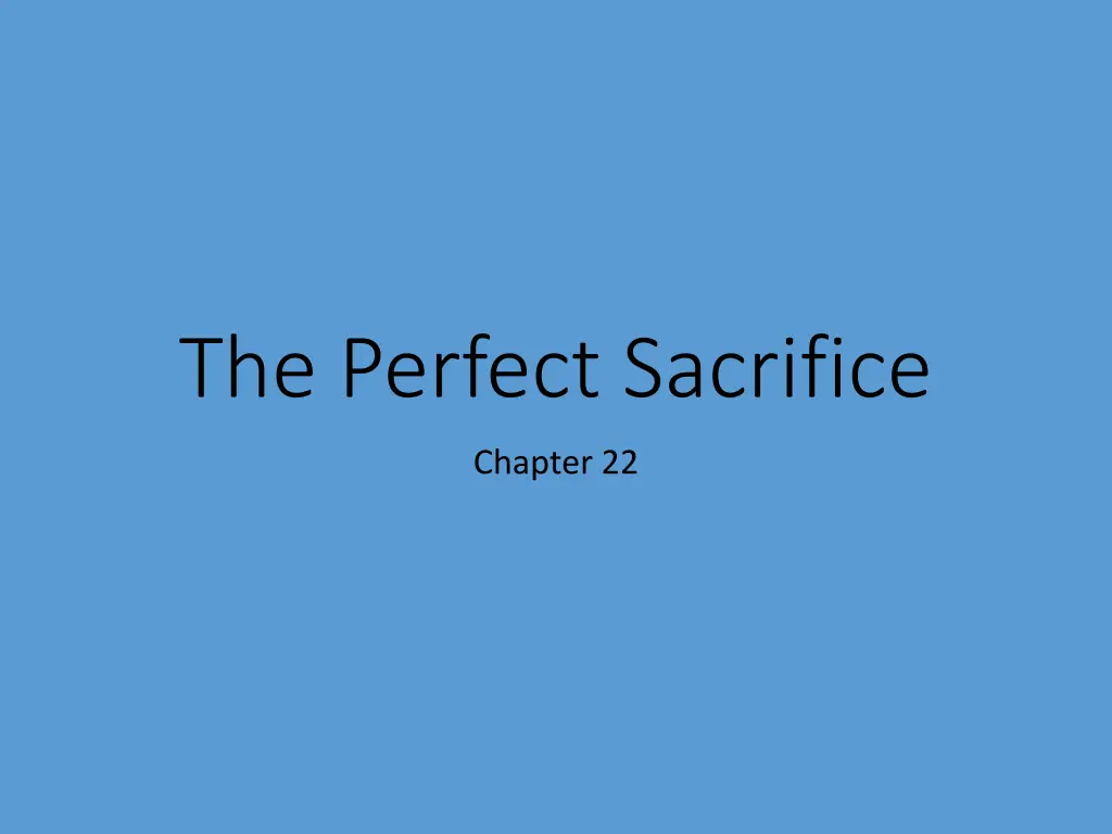 the perfect sacrifice n.w