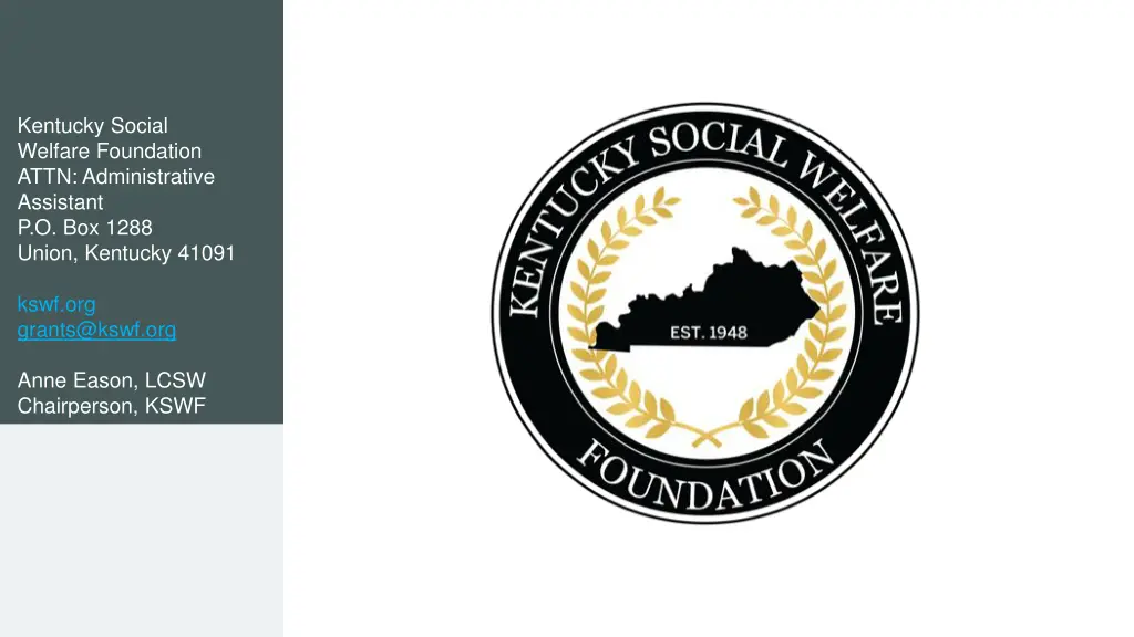 kentucky social welfare foundation attn n.w