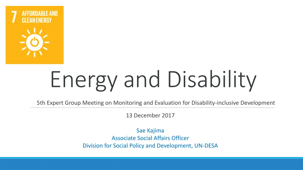 energy and disability n.w