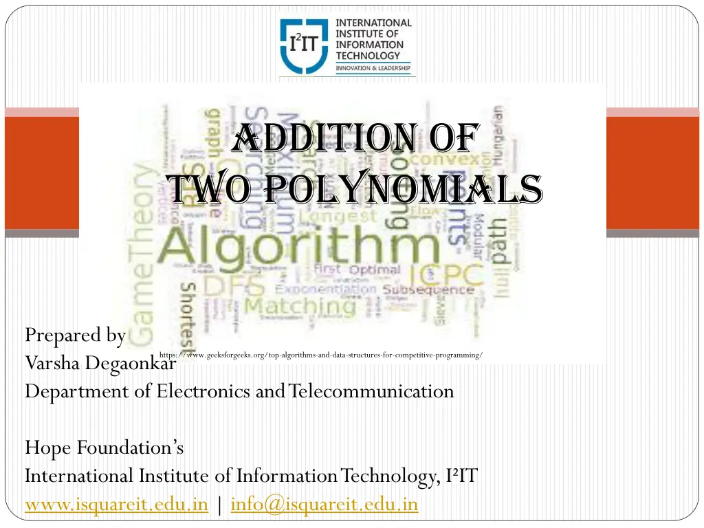 addition of two polynomials n.w