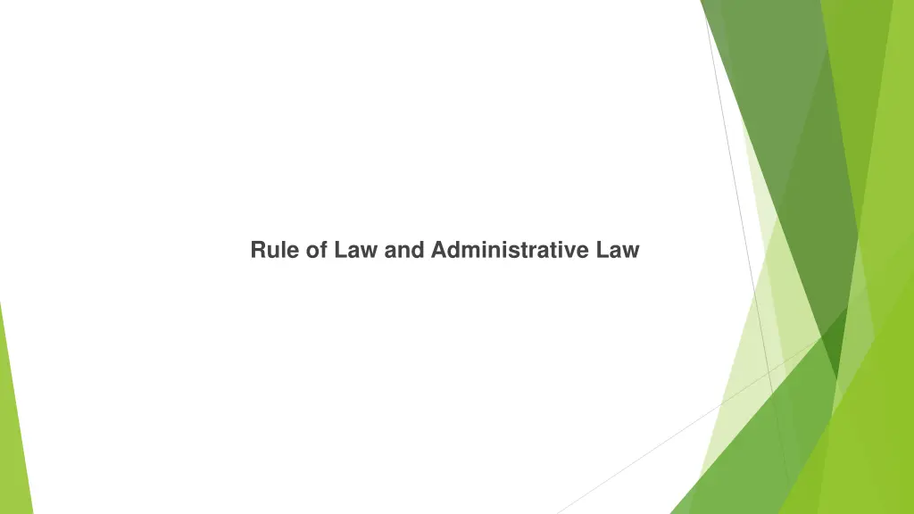 rule of law and administrative law n.w