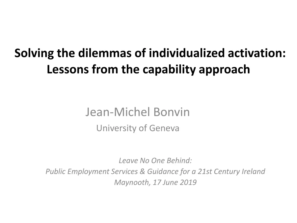 solving the dilemmas of individualized activation n.w