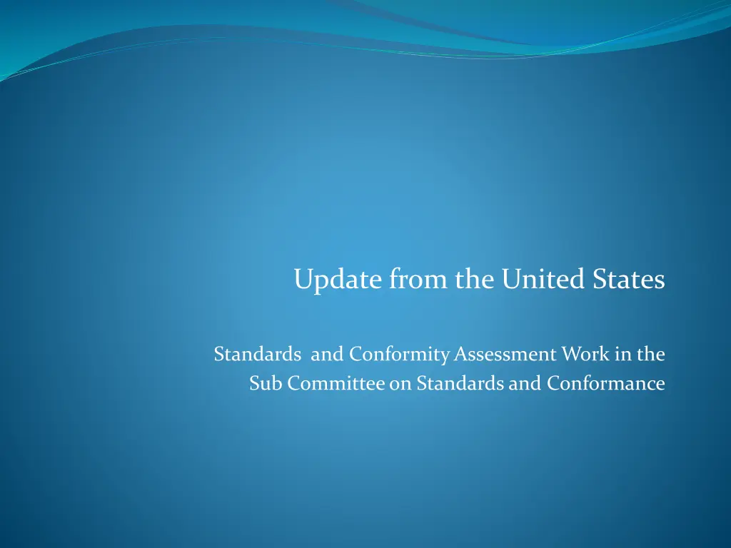 update from the united states n.w
