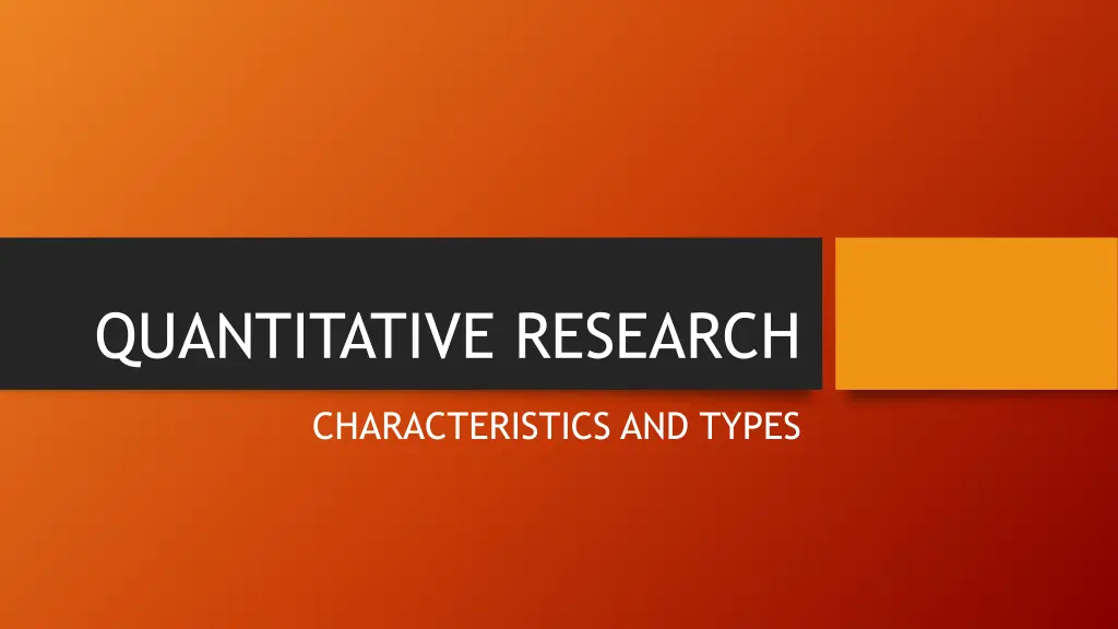quantitative research n.w