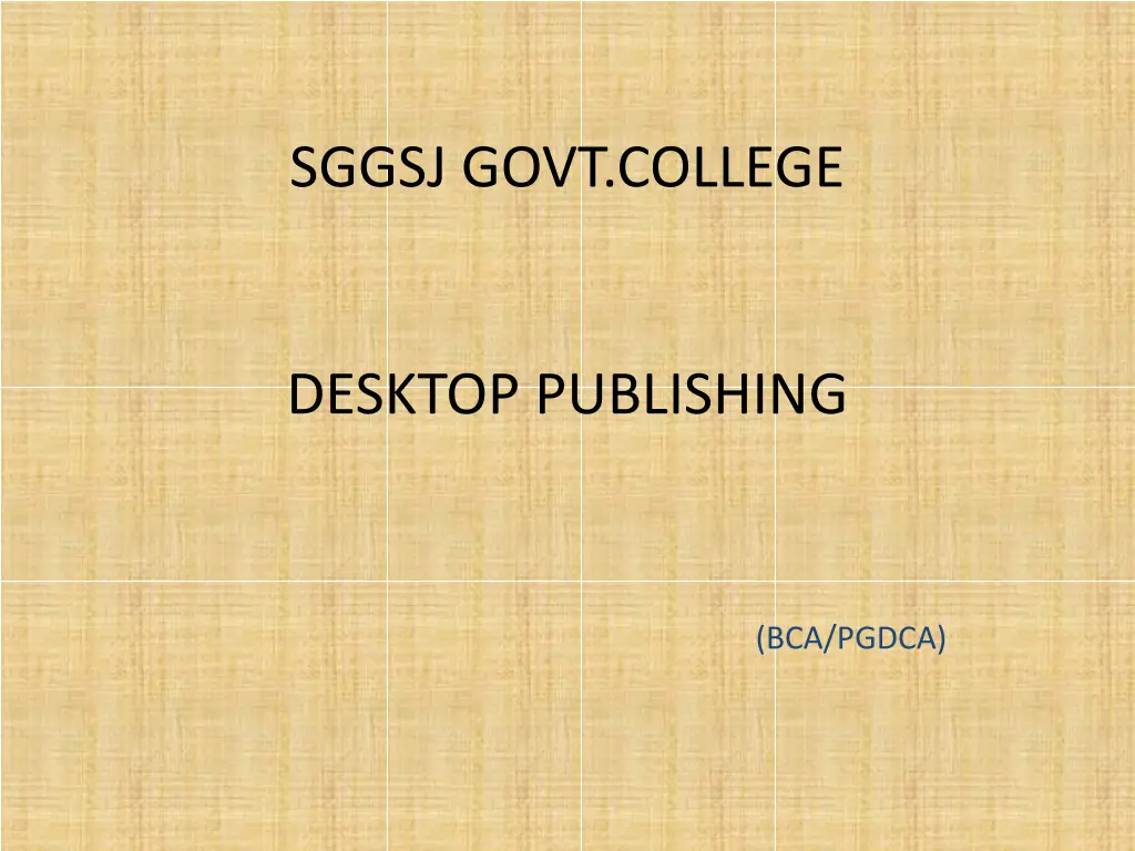 sggsj govt college n.w