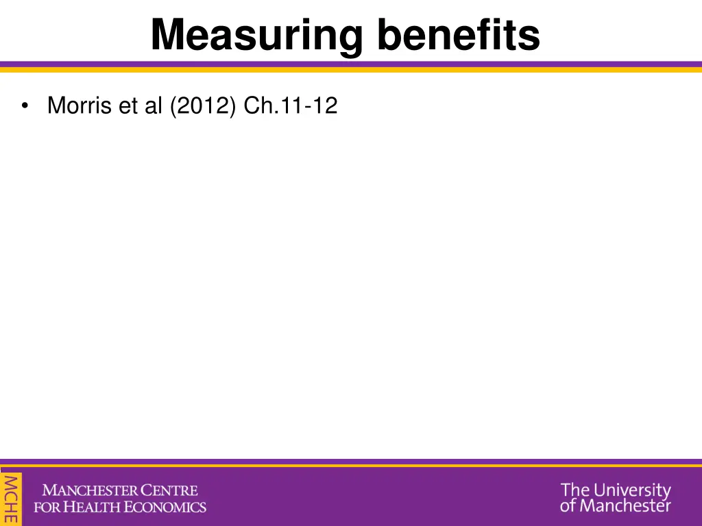 measuring benefits n.w