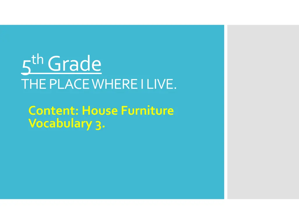 5 th grade the place where i live n.w