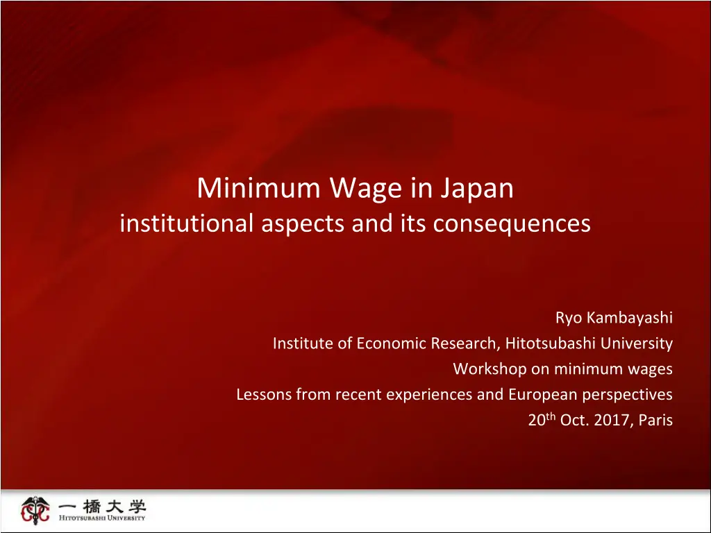 minimum wage in japan institutional aspects n.w