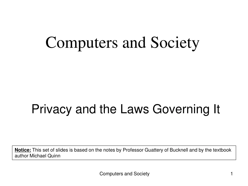 computers and society n.w
