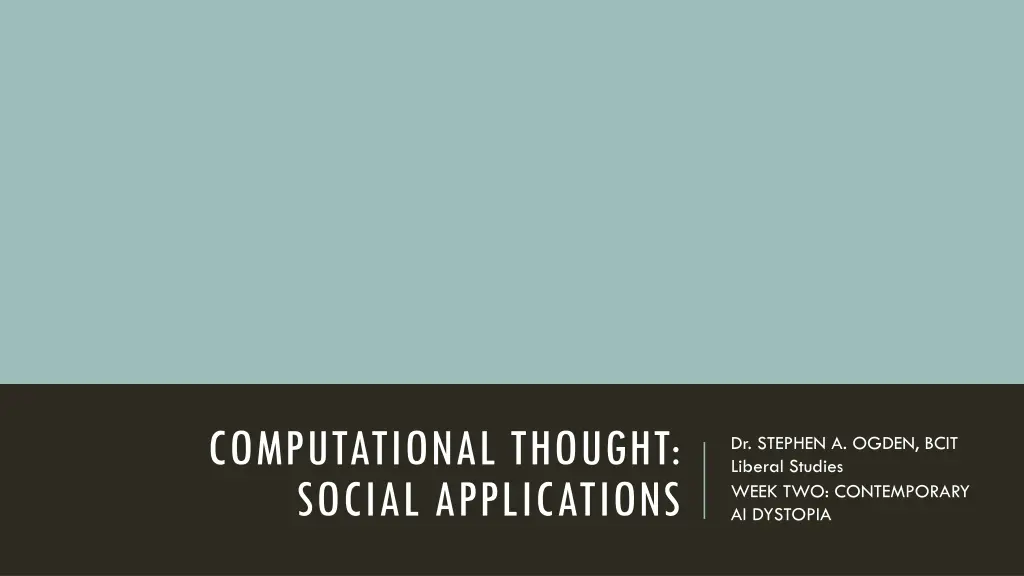 computational thought social applications n.w