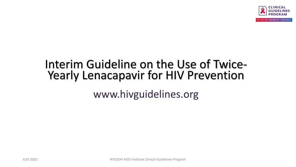 interim guideline on the use of twice yearly n.w