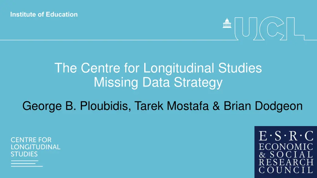 the centre for longitudinal studies missing data n.w