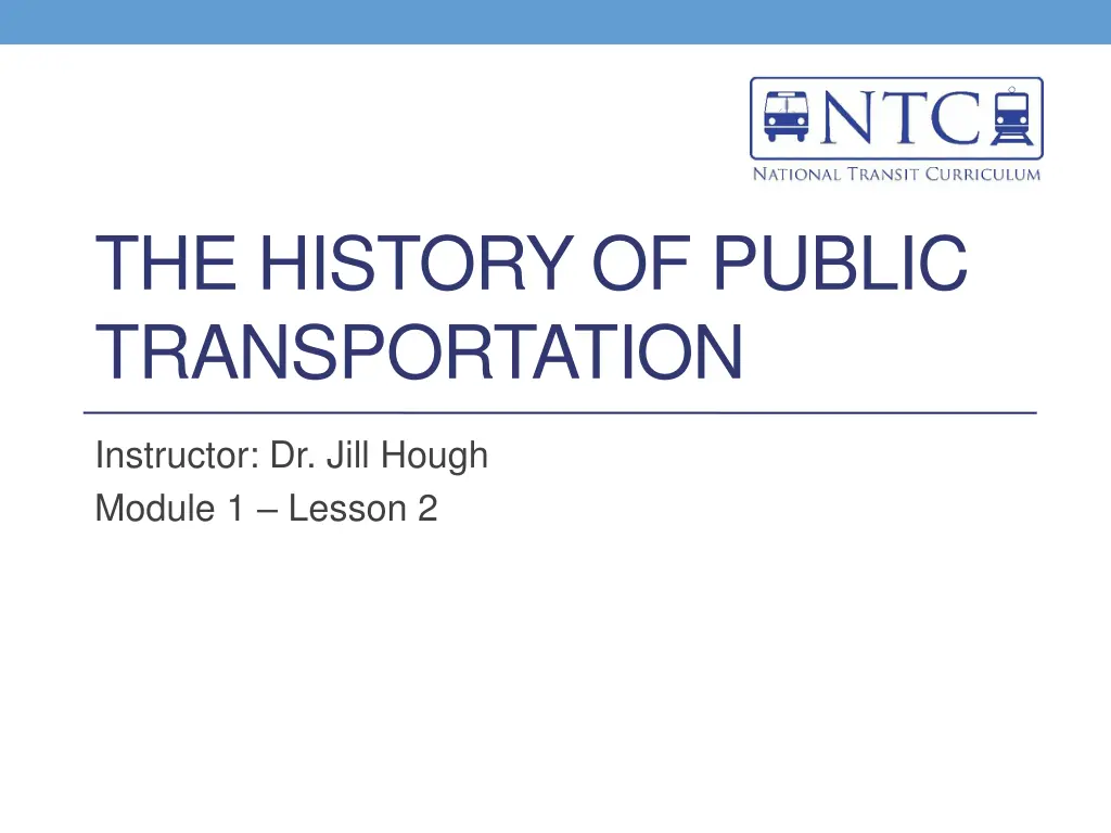 the history of public transportation n.w