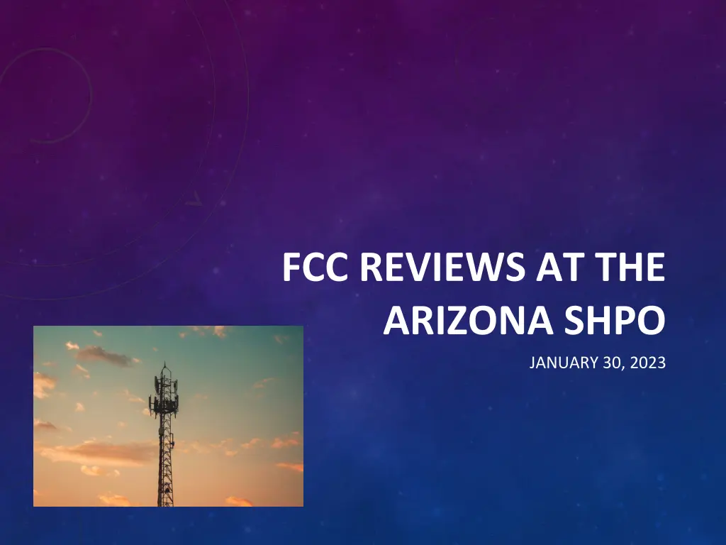 fcc reviews at the arizona shpo n.w