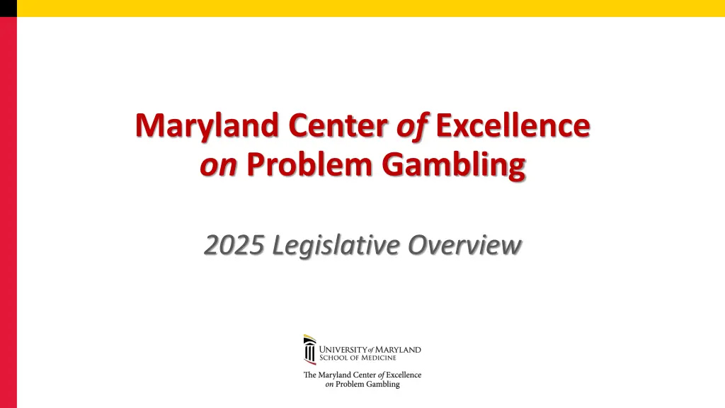 maryland center of excellence on problem gambling n.w