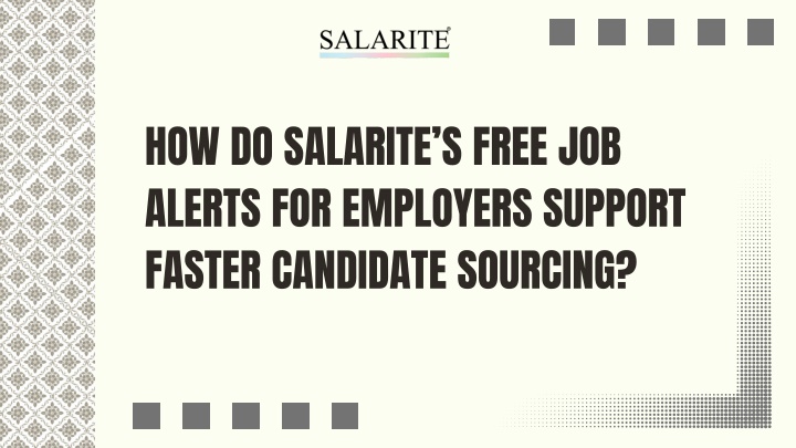 how do salarite s free job alerts for employers n.w