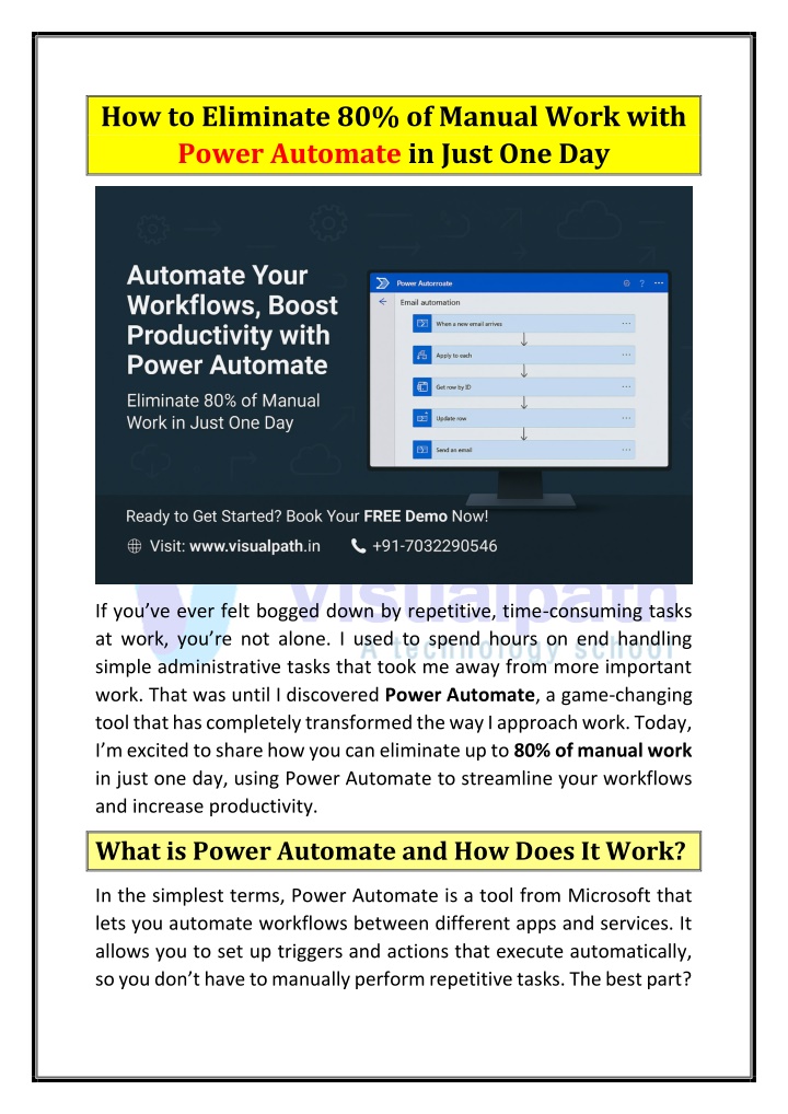 how to eliminate 80 of manual work with power n.w