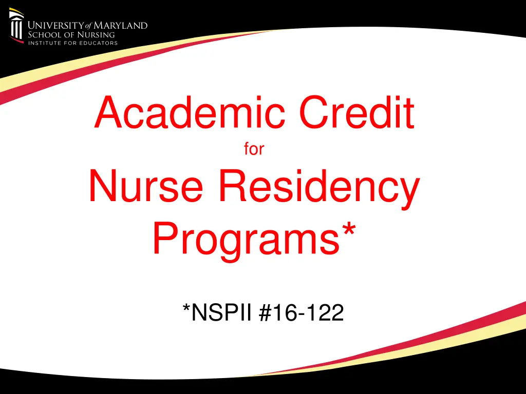 academic credit for nurse residency programs n.w