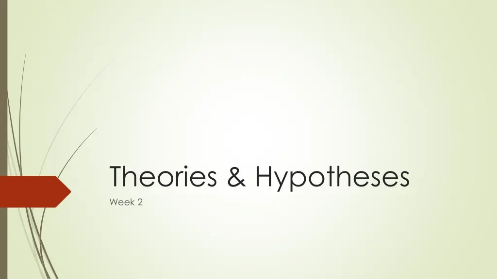 theories hypotheses week 2 n.w