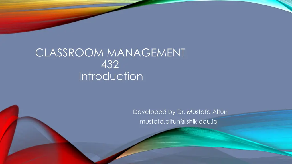 classroom management 432 introduction n.w