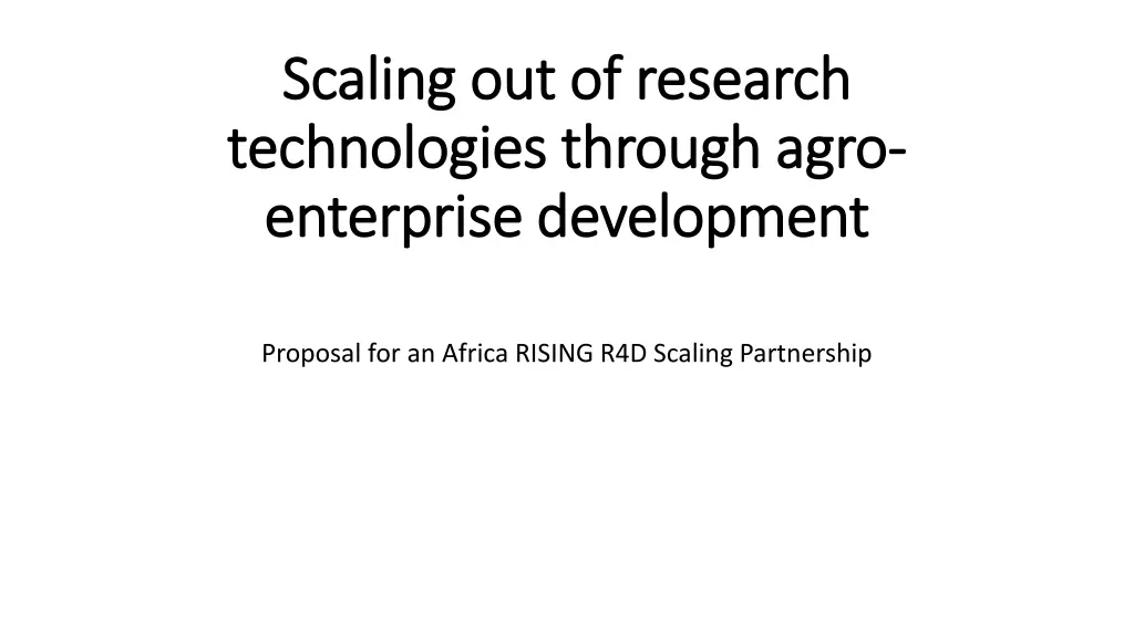 scaling out of research scaling out of research n.w