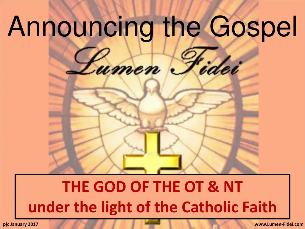 announcing the gospel n.w