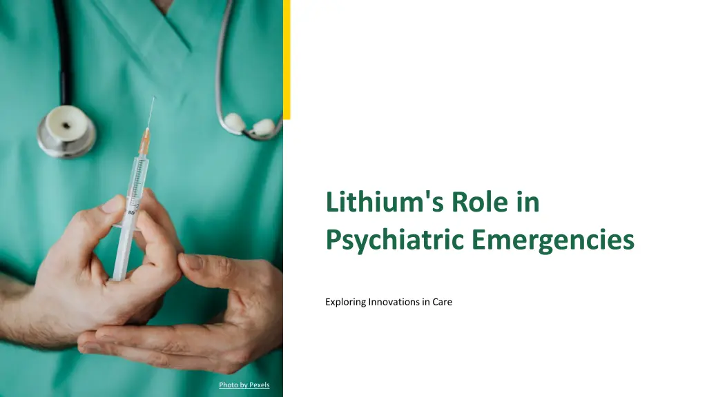 lithium s role in psychiatric emergencies n.w