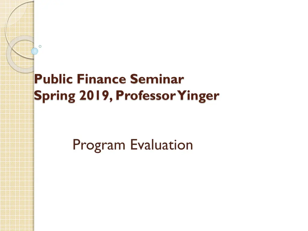 public finance seminar spring 2019 professor n.w