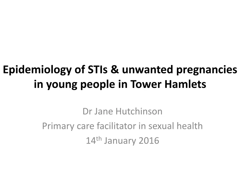 epidemiology of stis unwanted pregnancies n.w