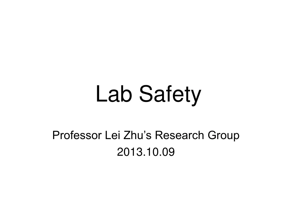 lab safety n.w