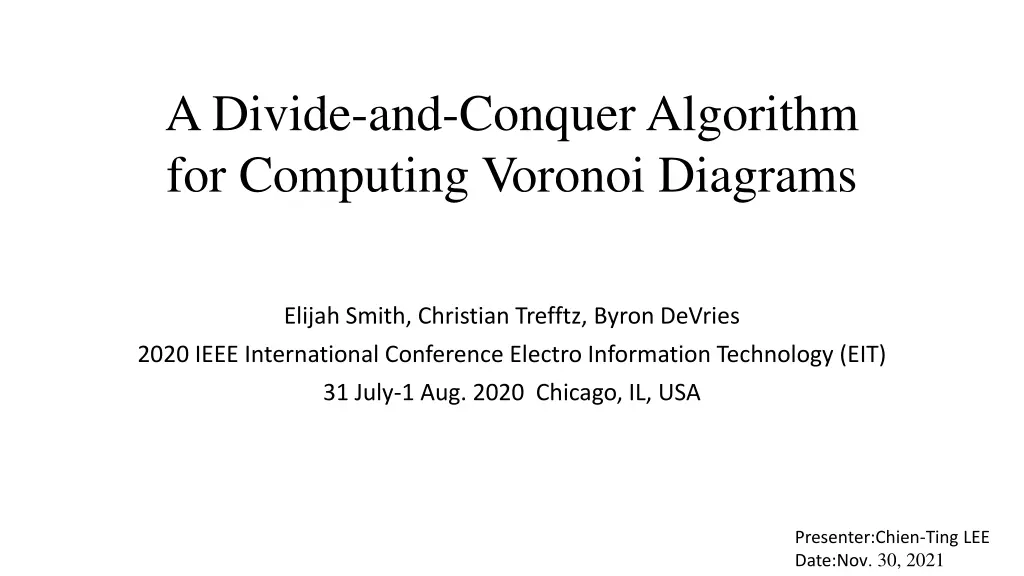 a divide and conquer algorithm for computing n.w