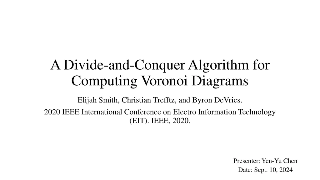 a divide and conquer algorithm for computing n.w