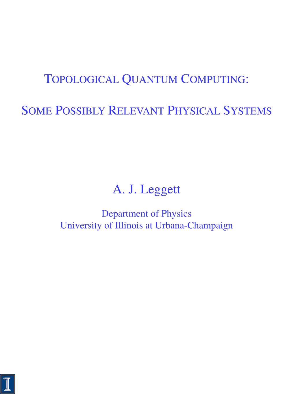 t opological q uantum c omputing n.w