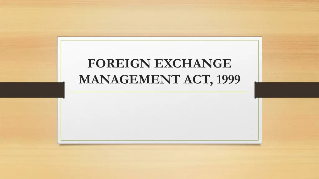foreign exchange management act 1999 n.w