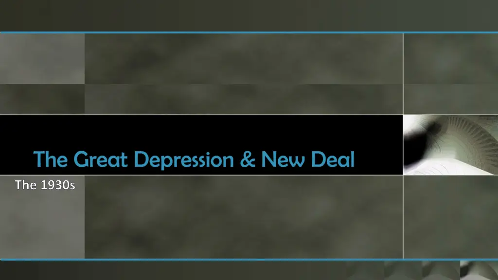 the great depression new deal n.w