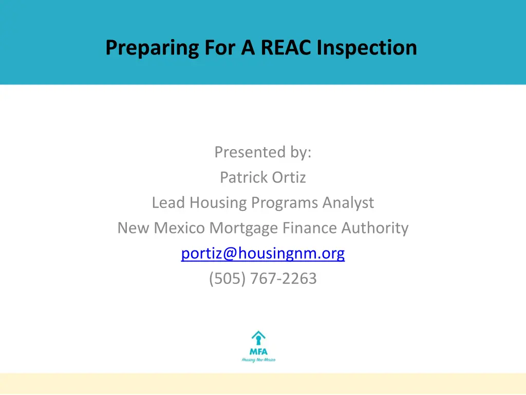 preparing for a reac inspection n.w