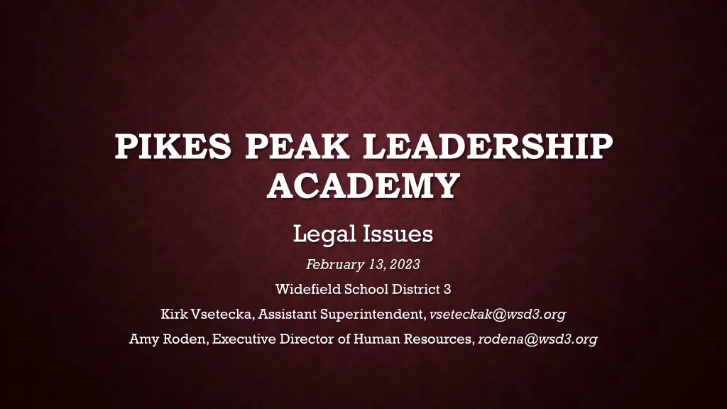pikes peak leadership academy legal issues n.w